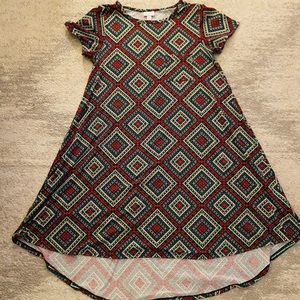 LuLaroe Carly Dress Geometric Print Dress Medium